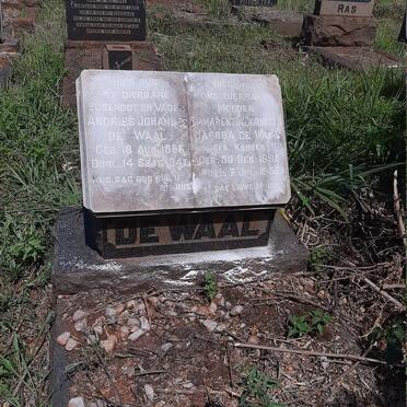 WAAL Andries Johannes, de 1890-1943 &amp; Emmarentia Cornelia Jacoba KRUGER 1895-1955