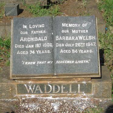 WADDELL Archibald -1936 & Barbara WELSH -1947