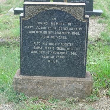 WAEGENAERE Victor Louis, de -1946 :: SCHILTHUIS Emma Marie -1946