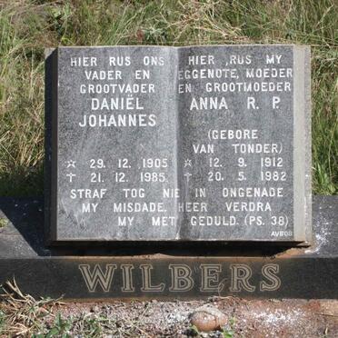 WILBERS Daniel Johannes 1905-1985 &amp; Anna R.P. VAN TONDER 1912-1982
