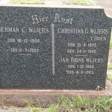 WIJERS Jan Brink 1865-1953 &amp; Christina G. THOEN 1873-1940 :: WIJERS Herman C. 1900-1923