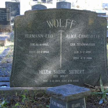 WOLFF :: SCHONWASSER :: SIEBERT