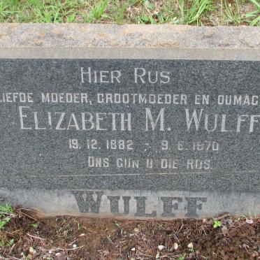 WULFF Elizabeth M. 1882-1970