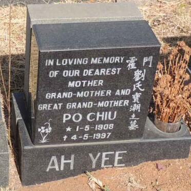 YEE Po Chiu, AH 1908-1997