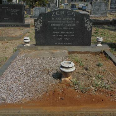 ZEILER Frederick Francois 1884-1961 &amp; Maria Magaretha 1895-1984