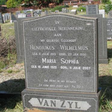 ZYL Hendrikus Wilhelmus, van 1913-1990 &amp; Maria Sophia 1920-2007