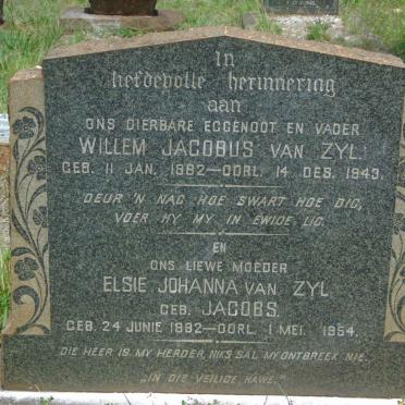 ZYL Willem Jacobus, van 1882-1943 &amp; Elsie Johanna JACOBS 1882-1954