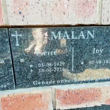 MALAN Pierre 1929-2014 &amp; Joy 1931-