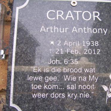CRATOR Arthur Anthony 1938-2012