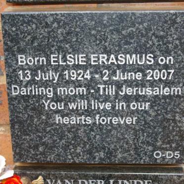 ERASMUS Elsie 1924-2007