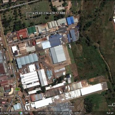 2. Google Earth image of the cemetery