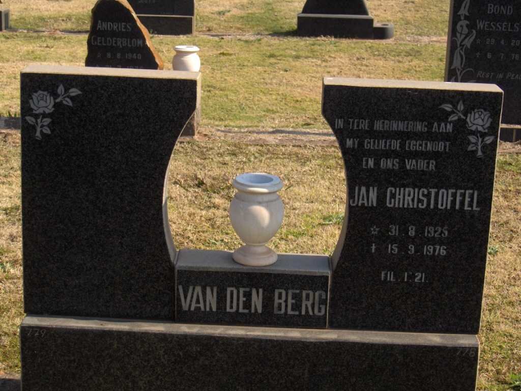 BERG Jan Christoffel, van den 1925-1976