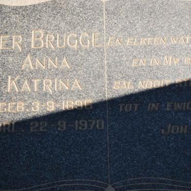 BRUGGE Anna Katrina, ter 1896-1970