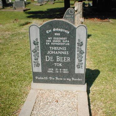 BEER Theunis Johannes, de 1921-1963