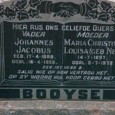 BOOYSE Johannes Jacobus 1899-1956 &amp; Maria Christina Louisa NEL 1897-1972
