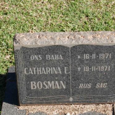 BOSMAN Catharina E. 1971-1971