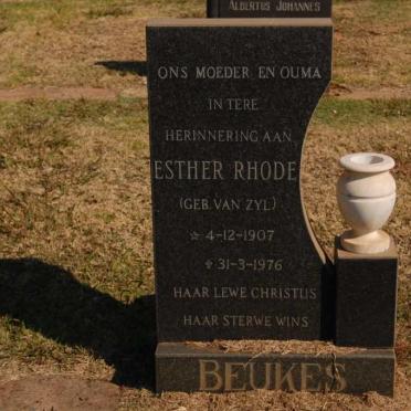 BEUKES Esther Rhode nee VAN ZYL 1907-1976