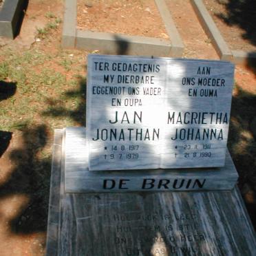 BRUYN Jan Jonathan, de 1917-1979 &amp; Margrietha Johanna 1911-1990