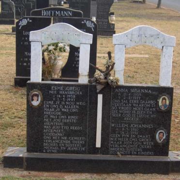 BOTES Willem Johannes 1960-1992 :: GREIG Esmé HAASBROEK 1958-1997 :: BOTES Anna Susanna 1959-1977