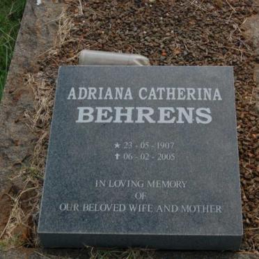 BEHRENS Adriana Catherina 1907-2005