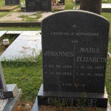 COETZEE Johannes 1906-1994 &amp; Maria Elizabeth 1907-1994