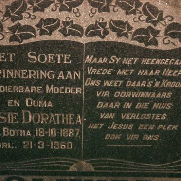 COETZEE Elsie Dorathea nee BOTHA 1887-1960