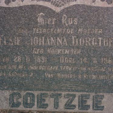 COETZEE Elsie Johanna Dorothea nee KOEKEMOER 1891-1962