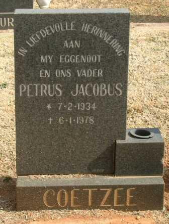 COETZEE Petrus Jacobus 1934-1978