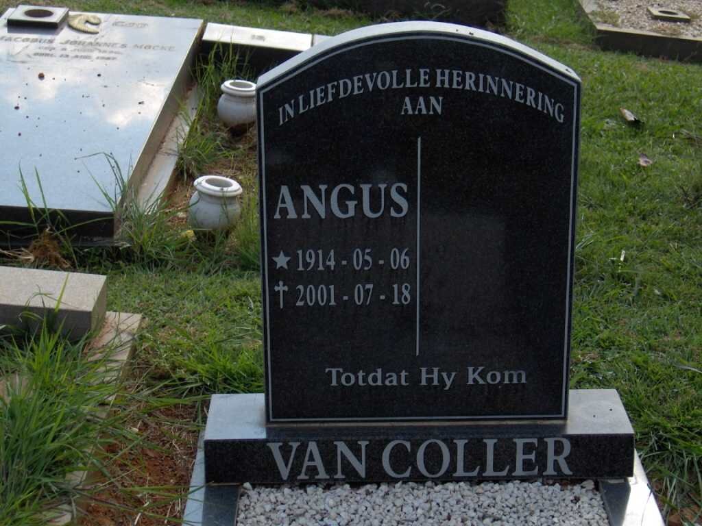 COLLER Angus, van 1914-2001