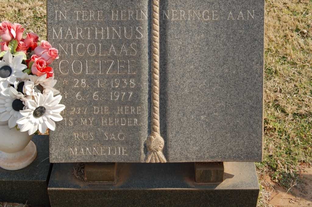 COETZEE Marthinus Nicolaas 1938-1977
