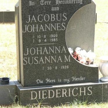 DIEDERICHS Jacobus Johannes 1908-1985 &amp; Johanna Susanna M. 1926-