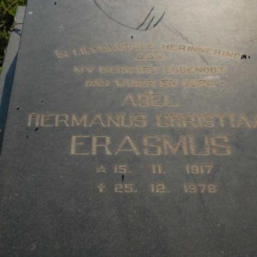 ERASMUS Abel Hermanus Christiaan 1917-1978