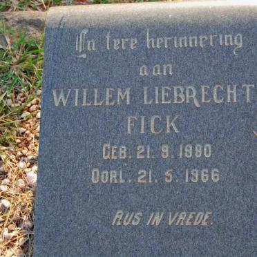 FICK Willem Liebrecht 1880-1966