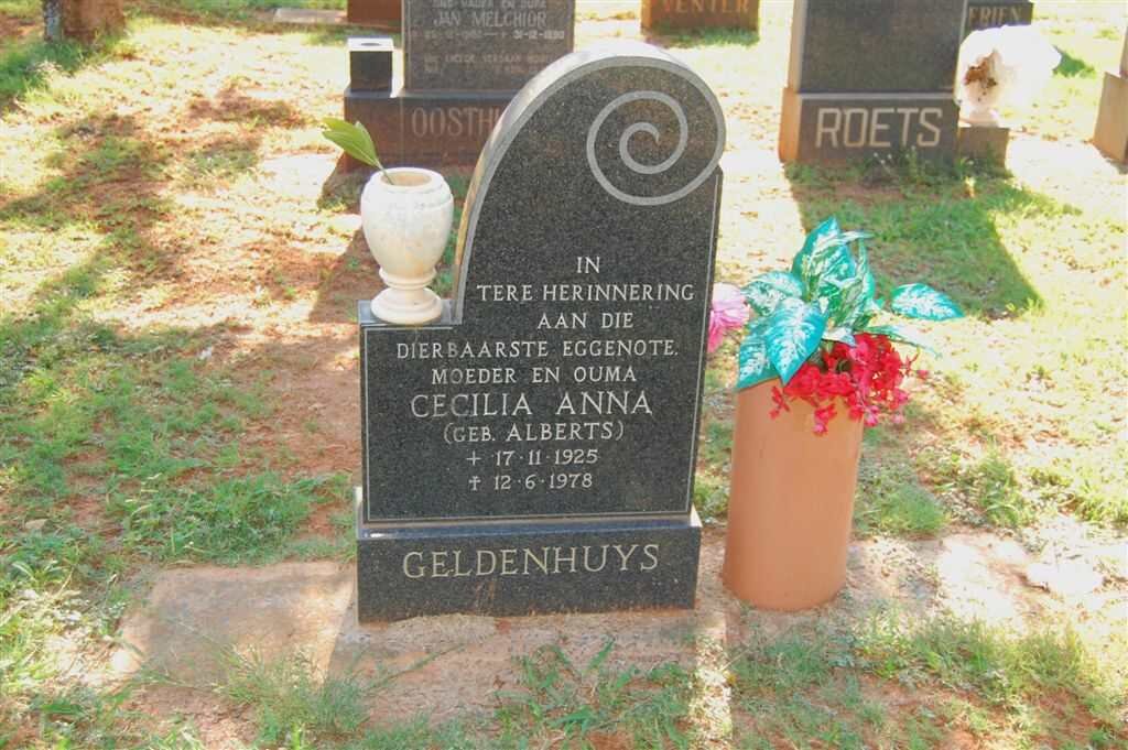 GELDENHUYS Cecilia Anna nee ALBERTS 1925-1978