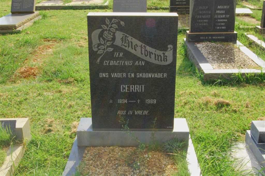 HIETBRINK Gerrit 1894-1969