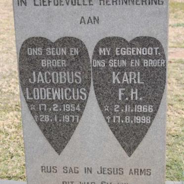HEERDEN Jacobus Lodewicus, van 1954-1977 :: VAN HEERDEN Karl F.H. 1966-1998