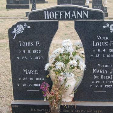 HOFFMANN Louis P. 1917-1980 & Maria J. DE BEER 1917-2007 :: HOFFMANN Louis P. 1955-1977 :: HOFFMANN Marie 1943-2004