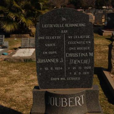 JOUBERT Johannes J. 1924 &amp; Christina M. 1928-1971