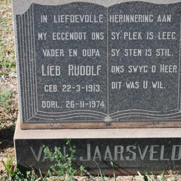 JAARSVELD Lieb Rudolf, van 1913-1974