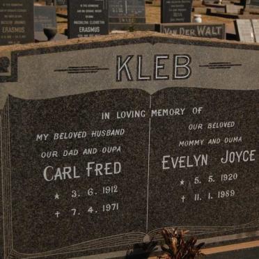KLEB Carl Fred 1912-1971 &amp; Evelyn Joyce 1920-1989