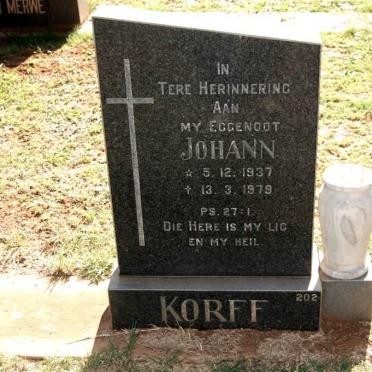 KORFF Johann 1937-1979