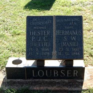 LOUBSER Hermanus S.W. 1897-1986 &amp; Hester P.J.C. 1898-1979