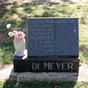 MEYER Jacobus W.J., de 1914-1979