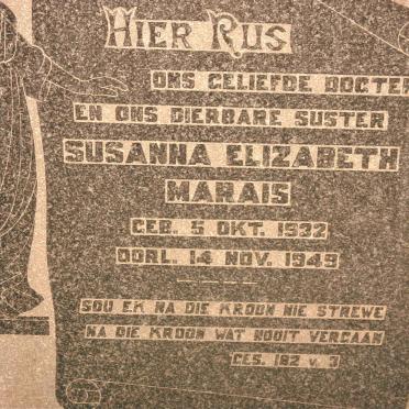 MARAIS Susanna Elizabeth 1932-1949