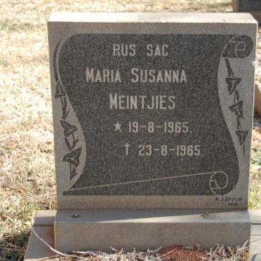 MEINTJIES Maria Susanna 1965-1965