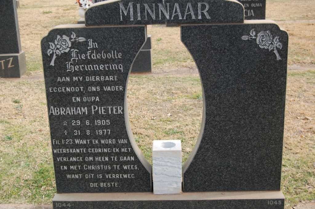 MINNAAR Abraham Pieter 1905-1977