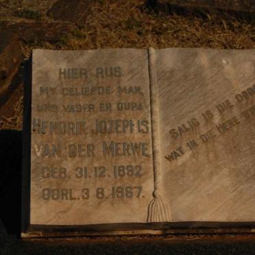 MERWE Hendrik Joseph S., van der 1892-1967