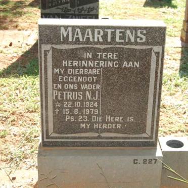MAARTENS Petrus N.J. 1924-1979