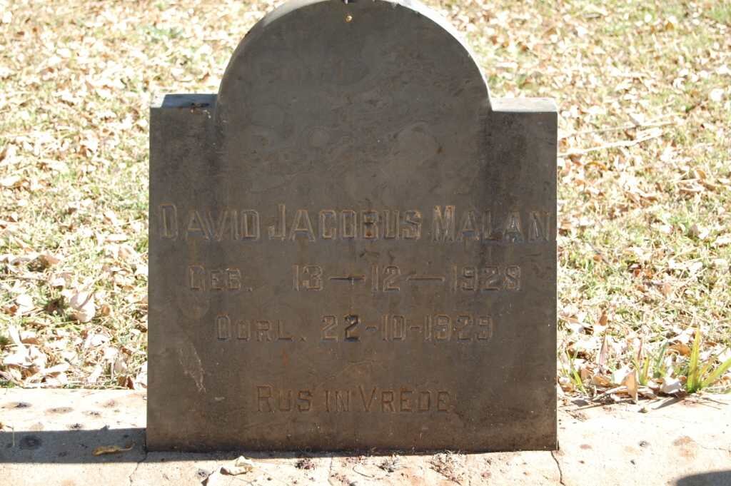 MALAN David Jacobus 1929-1929