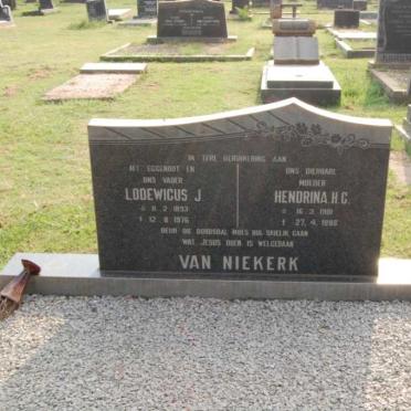 NIEKERK Lodewicus J., van 1893-1976 &amp; Hendrina H.C. 1901-1996